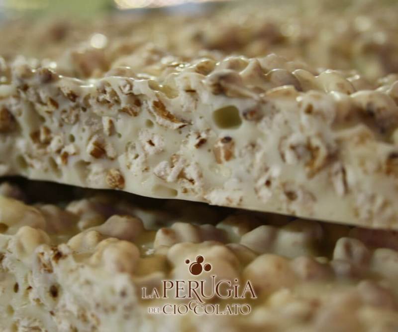 Lastra di cioccolato bianco con Farro