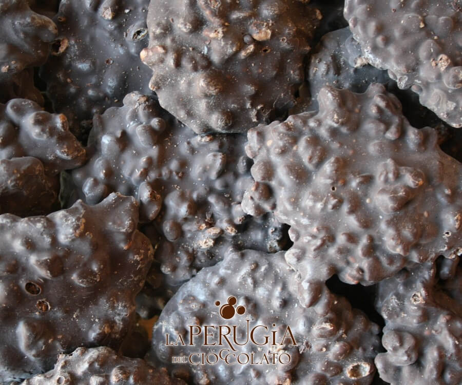 Lastrina di cioccolato fondente con Riso