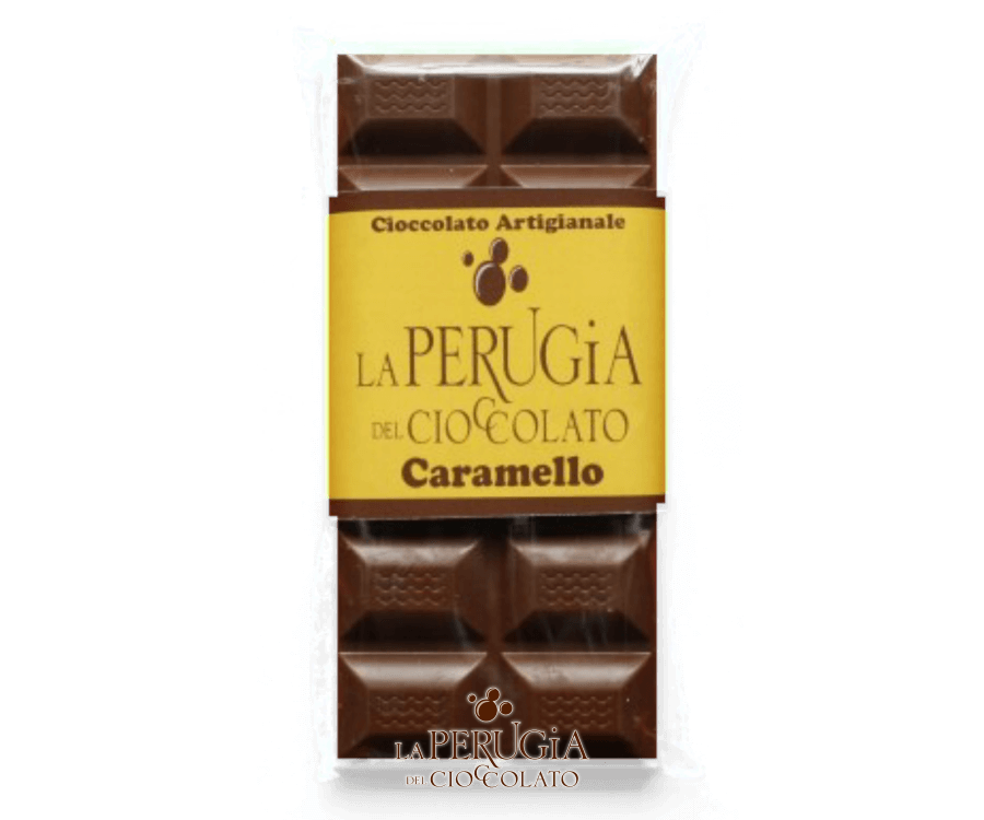 Tavoletta di cioccolato al latte ripiena di crema al caramello La Perugia del Cioccolato