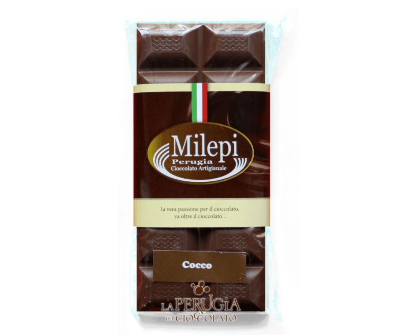 Tavoletta di cioccolato al latte ripiena di crema al cocco