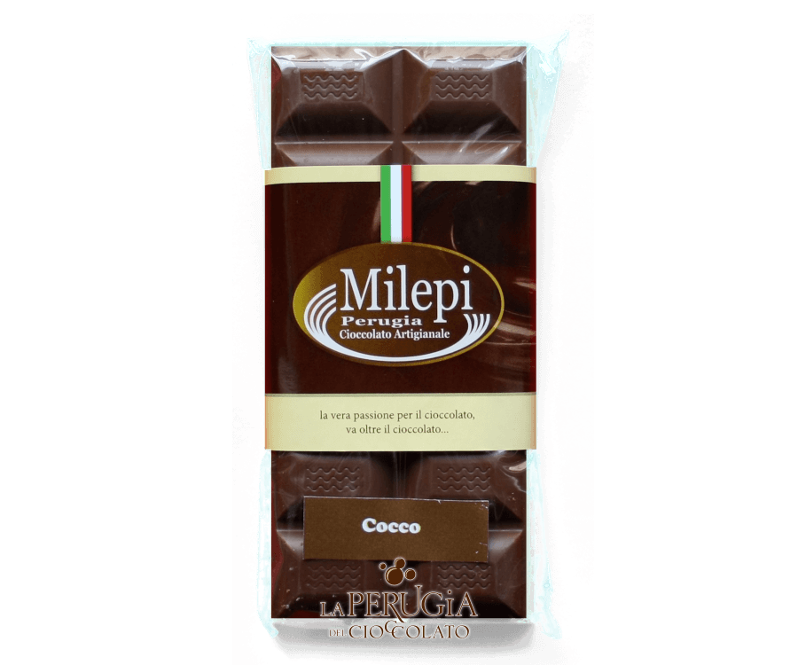 Tavoletta di cioccolato al latte ripiena di crema al cocco