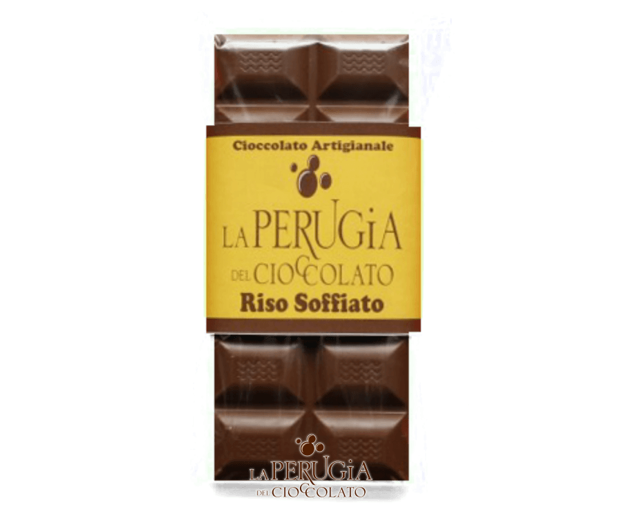 Tavoletta di cioccolato al latte ripiena di crema al riso soffiato La Perugia del Cioccolato