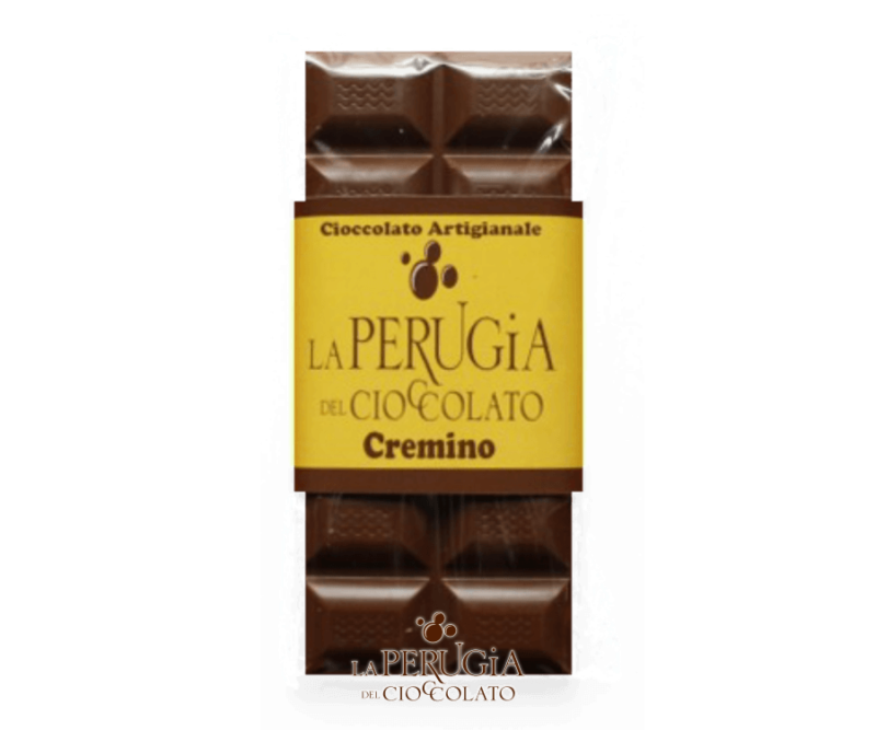 Tavoletta di cioccolato al latte ripiena di cremino La Perugia del Cioccolato