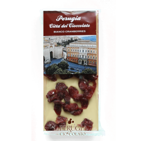 Tavoletta di cioccolato bianco Cranberries L’Artigiano Perugino