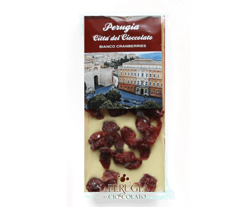 Tavoletta di cioccolato bianco Cranberries L’Artigiano Perugino