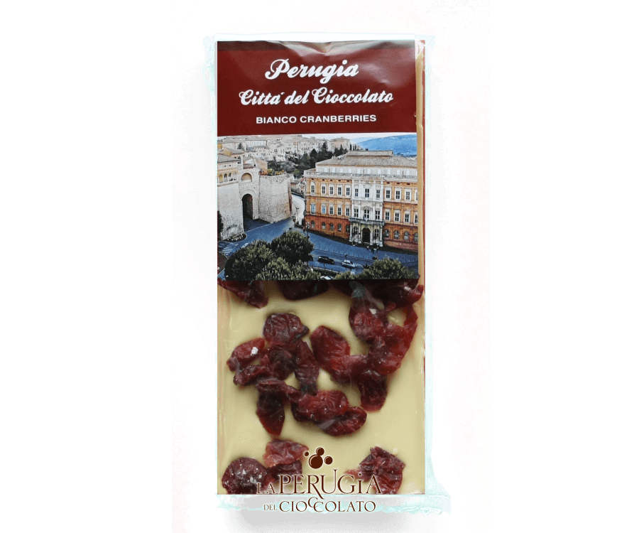Tavoletta di cioccolato bianco Cranberries L’Artigiano Perugino