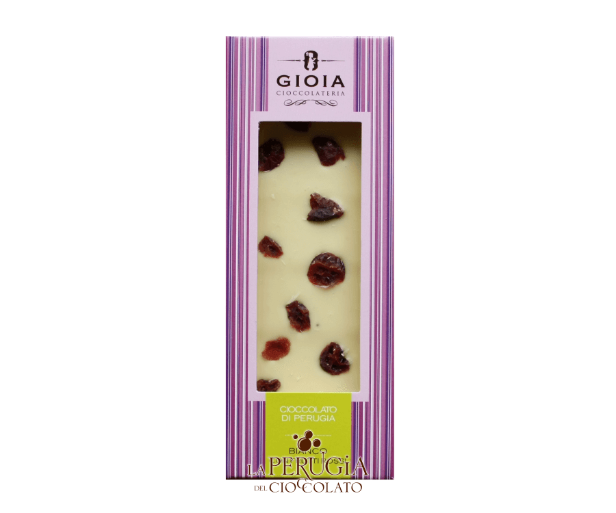Tavoletta di cioccolato bianco con frutti rossi Gioia