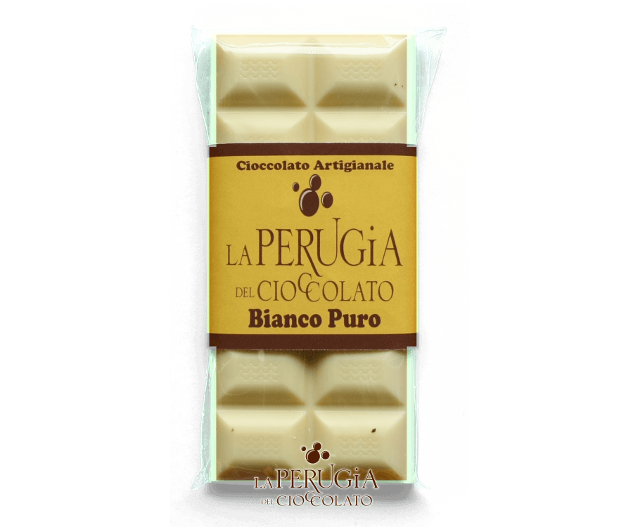 Tavoletta di cioccolato bianco puro La Perugia del Cioccolato