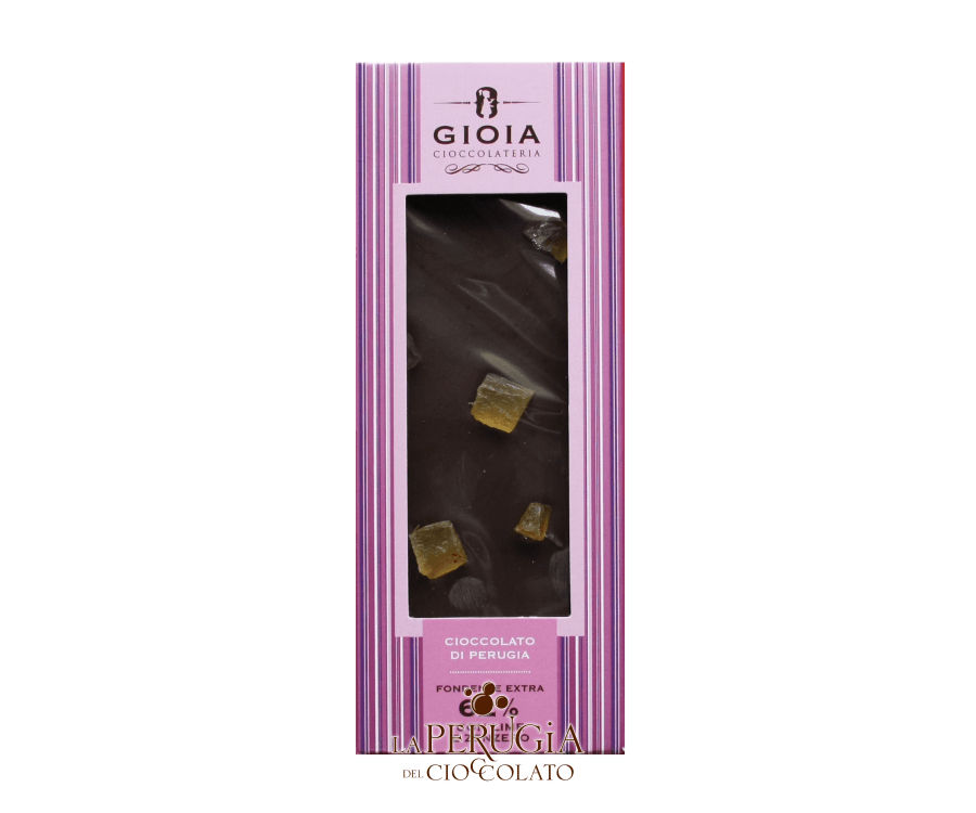 Tavoletta di cioccolato fondente 62% con lime e zenzero Gioia Cioccolateria