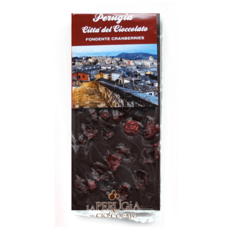 Tavoletta di cioccolato fondente Cranberries L’Artigiano Perugino