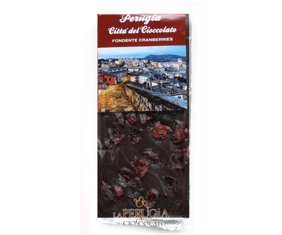 Tavoletta di cioccolato fondente Cranberries L’Artigiano Perugino