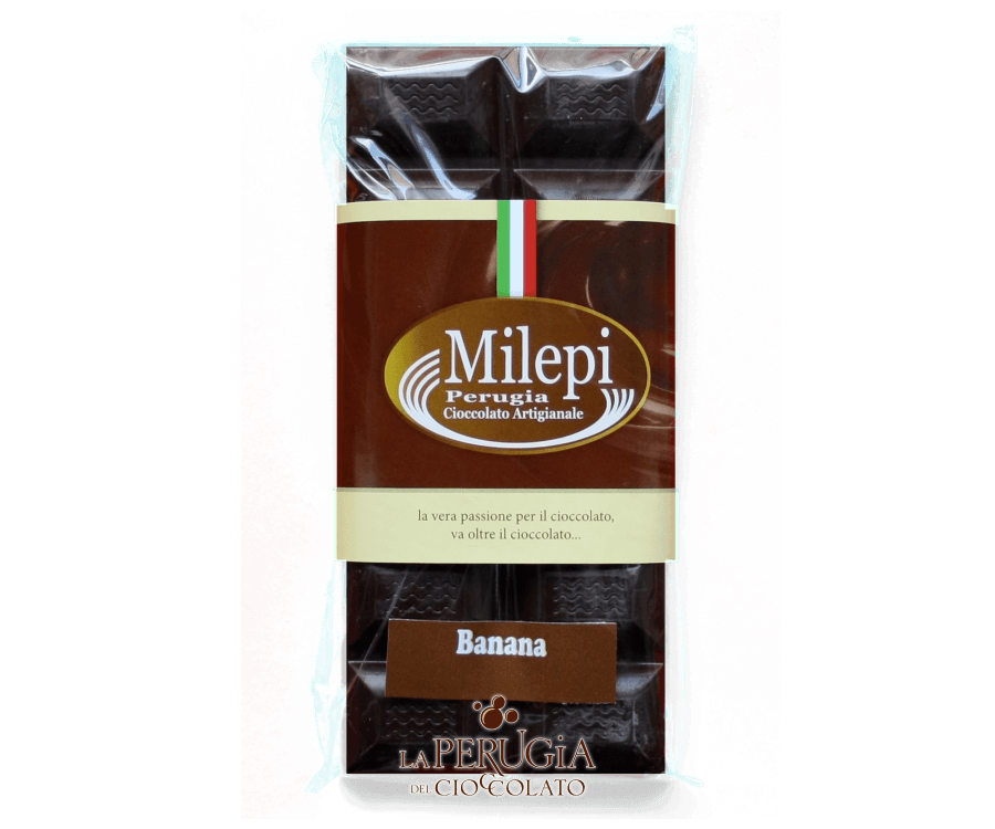 Tavoletta di cioccolato fondente Extra ripiena di crema alla banana