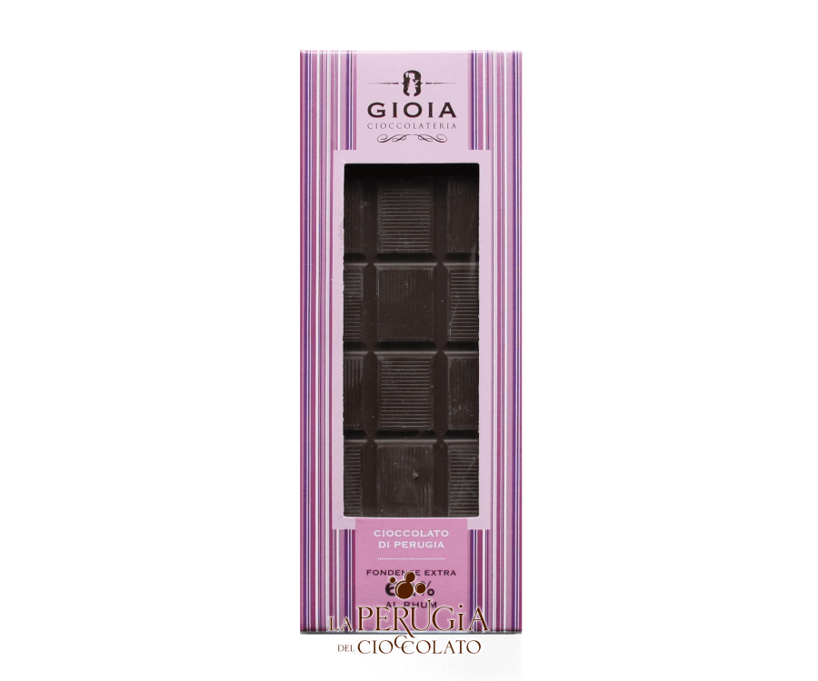 Tavoletta di cioccolato fondente al Rhum Gioia