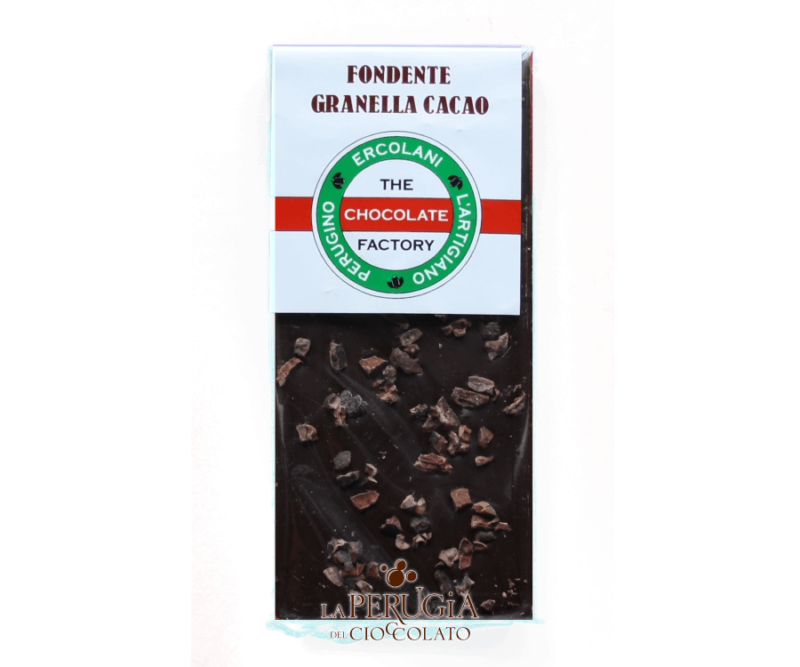 Tavoletta di cioccolato fondente con Granella di Cacao
