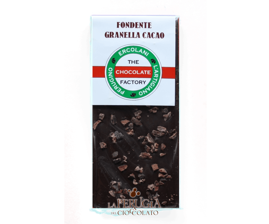 Tavoletta di cioccolato fondente con Granella di Cacao