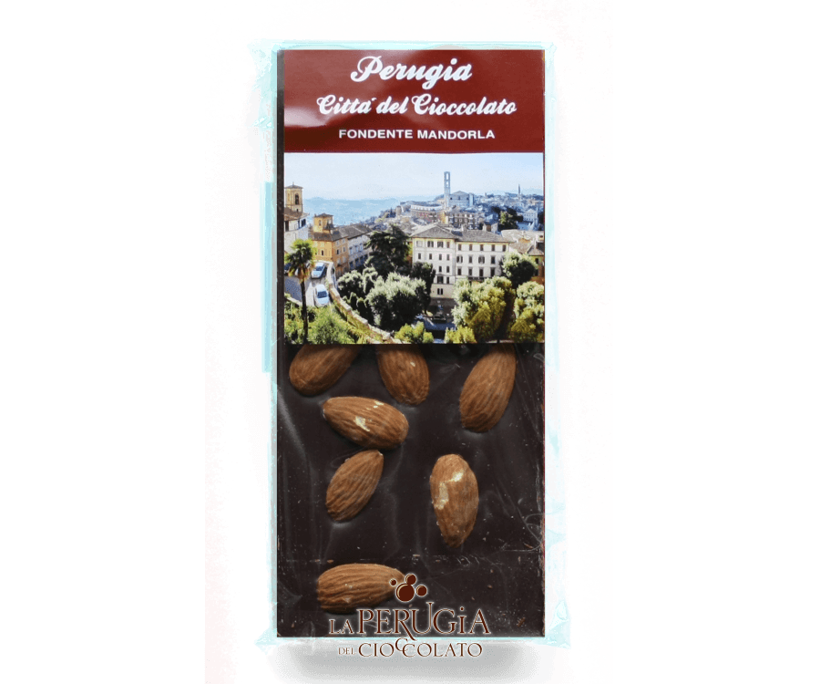 Tavoletta di cioccolato fondente con Mandorle L’Artigiano Perugino