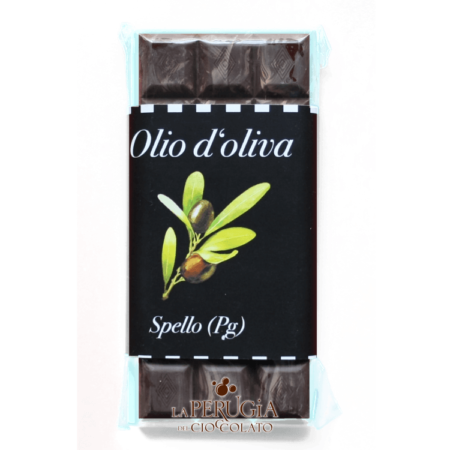 Tavoletta di cioccolato fondente con Olio Extravergine d’Oliva di Spello