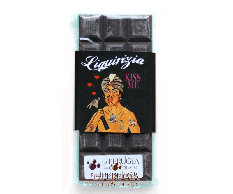 Tavoletta di cioccolato fondente e Liquirizia