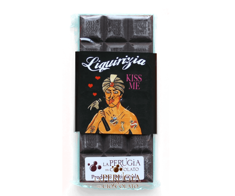 Tavoletta di cioccolato fondente e Liquirizia