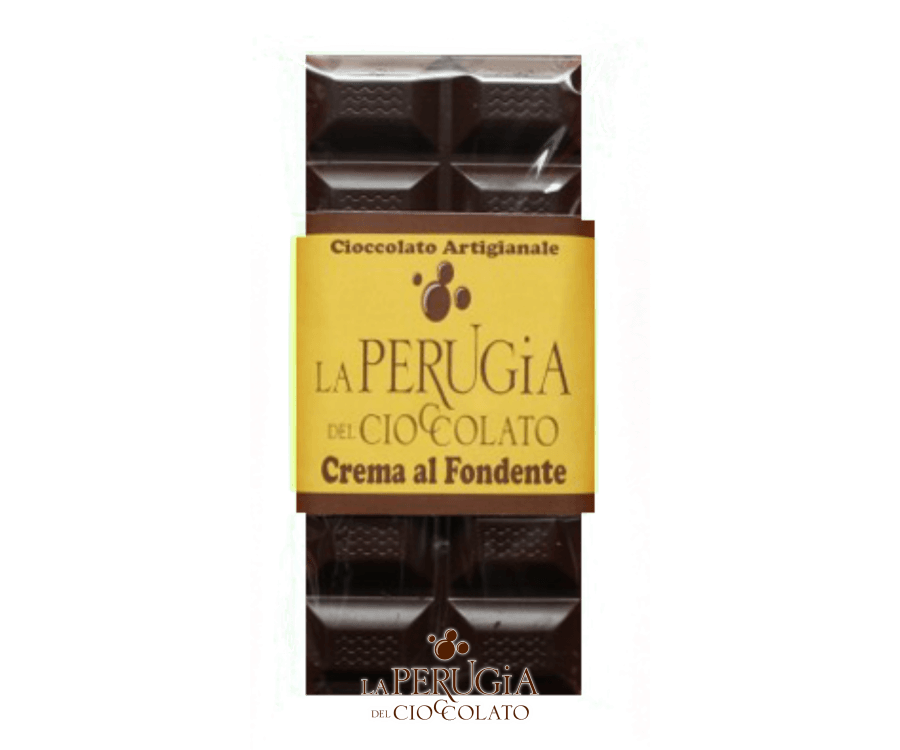 Tavoletta di cioccolato fondente extra ripiena di crema al fondente