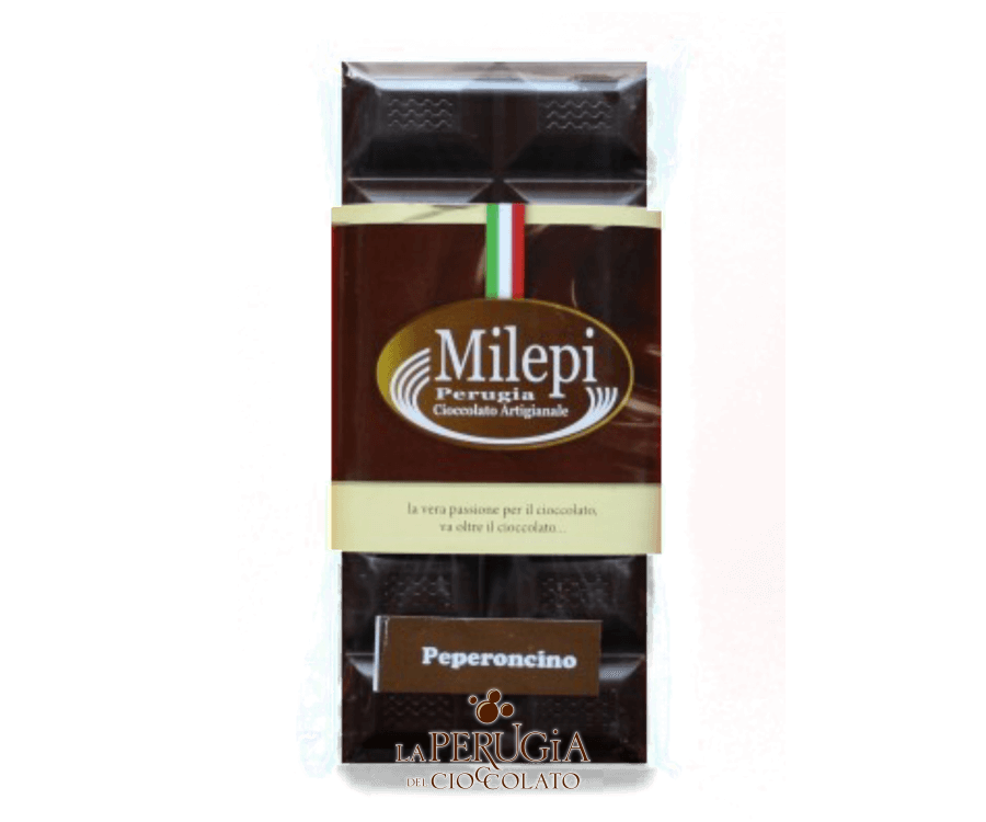 Tavoletta di cioccolato fondente ripiena alla crema di Peperoncino